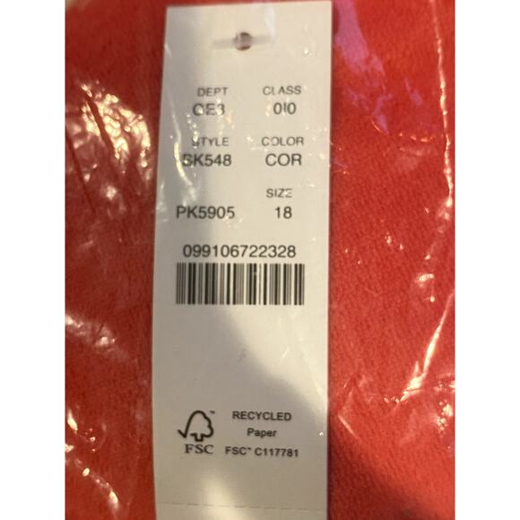 NWT J.Crew Cutout Bandeau One Piece Terry Cloth Plus Size 18 Coral Pink #2917 - Picture 7 of 12